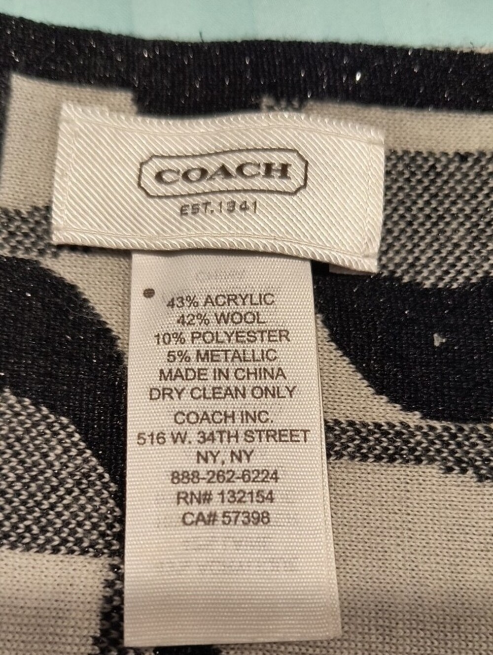 Coach Authentic Scarf - Picture 2 of 2